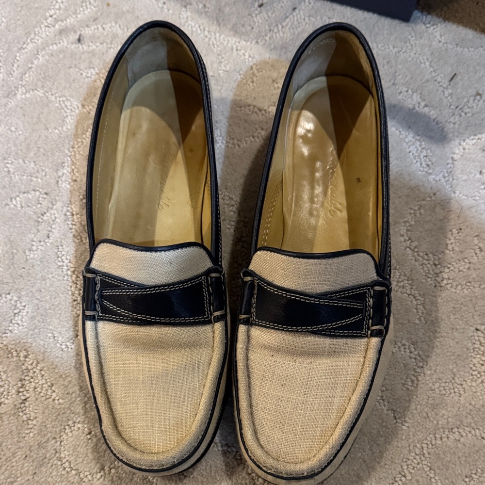 Faconnable Black and Tan Loafers